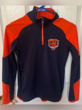 Chicago Bears 1/4 Zip NFL TEAM APPAEL Performance Pullover SZ Youth Sz S - Cool
